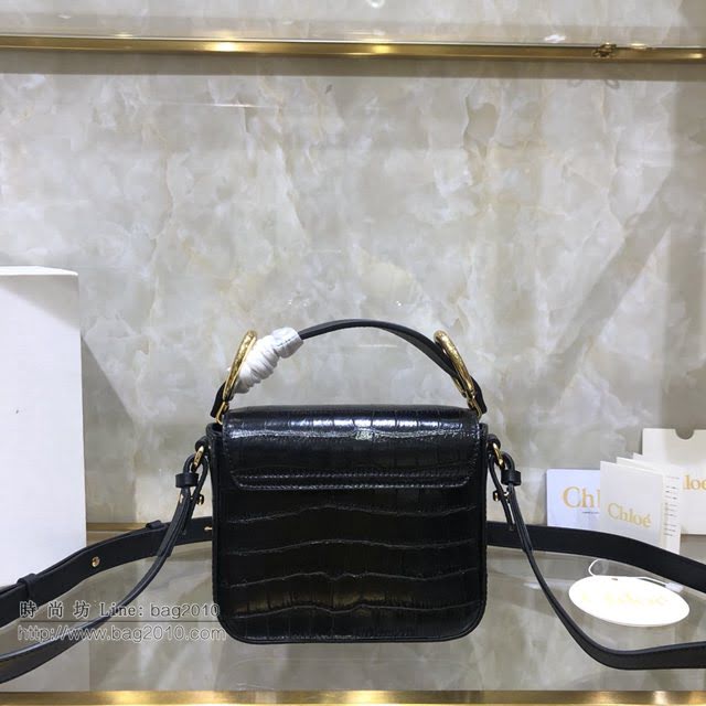 Chloe女包 克洛伊經典C Bag鱷魚壓紋手袋 Chole手提肩背斜挎包  jjh1362